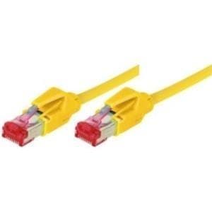 Patchkabel S/FTP, PiMF, Cat 6, gul, 0,5 m, halogenfri, med Draka-kabel og Hirose-stik TM21 (tidligere betegnelse S/STP) (71800Y)
