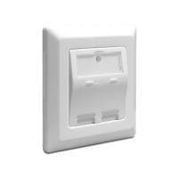 DeLOCK Keystone seinäpistorasia - pistorasia - valkoinen, RAL 9010 - 2 porttia (86202)