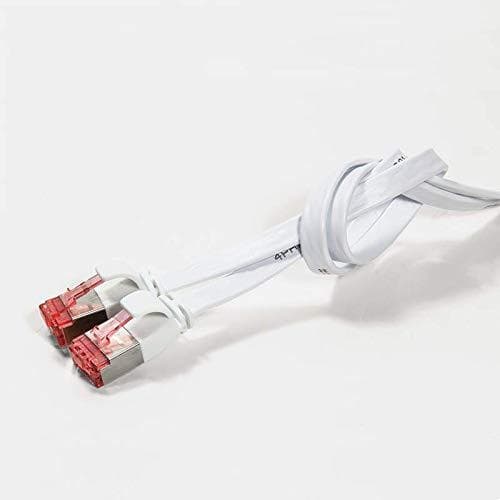 LogiLink - patchkabel - RJ-45 (S) til RJ-45 (S) - 7,5m - U/FTP, PiMF - CAT 6 - formet, uden krog, flad - hvid (CF2081S)