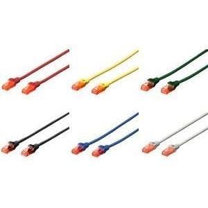 DIGITUS Professional - Patch-kabel - RJ-45 (M) til RJ-45 (M) - 5,0m - UTP - CAT 6 - halogenfri, støbt, uden krog - Grå (DK-1617-050)