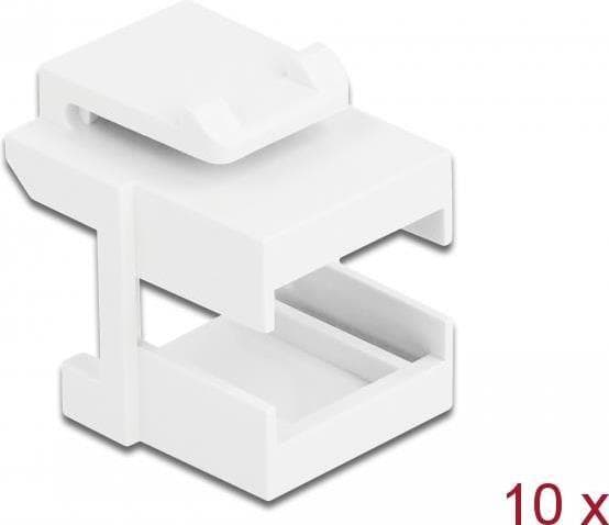 DeLOCK Keystone kansi - kotelo modulaarisilla sisäkkeillä - valkoinen (10 kpl pakkaus) (86807)