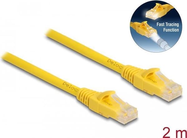 DeLOCK 80102 netværkskabel gul 2 m Cat6a U/UTP (UTP) (80102)