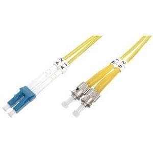 DIGITUS - Netværkskabel - LC single mode (M) til ST single mode (M) - fiberoptisk - 3 mm - 9 / 125 mikron - OS1 - halogenfri - Gul