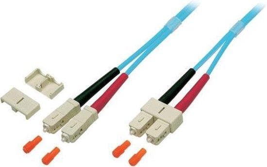 Duplex Jumper SC/SC 50/125µ, 0,5 metriä, ECOFIBER, OM3, LSZH (O7413.0.5)