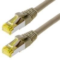 Herweck Helos - Patch-kabel - RJ-45 (M) - RJ-45 (M) - 2,0 m - SFTP-kabel (PIMF) - CAT 6a - Grå (118067)