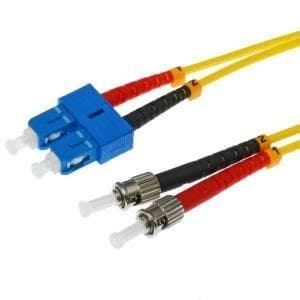 Helos - Patch-kabel - ST Single Mode (M) til SC Single Mode (M) - 1m - Fiberoptisk - 9/125 mikron - OS2 - Gul