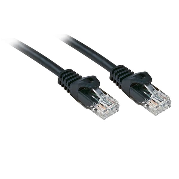 Lindy Basic - Patch Cable - RJ-45 (M) - RJ-45 (M) - 7,5 m - UTP - CAT 6 - puristettu, sileä - musta (48196)