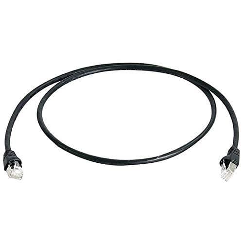 Telegärtner Telegaertner L00000A0086 RJ45 netværkskabel, patchkabel CAT 6a S/FTP 1,00m sort flammehæmmende, med
