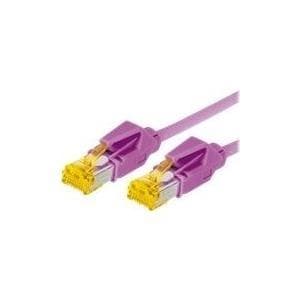 Patchkabel S/FTP, PiMF, Cat 6a, violet lyng, 1,0 m Til 10 Gigabit/s, halogenfri, med Draka-kabel og Hirose-stik TM31 (tidligere betegnelse S/STP) (722