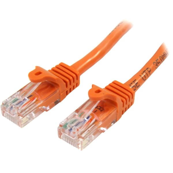 StarTech.com Cat5e Ethernet netværkskabel med snagless RJ45 stik UTP kabel 0,5m orange