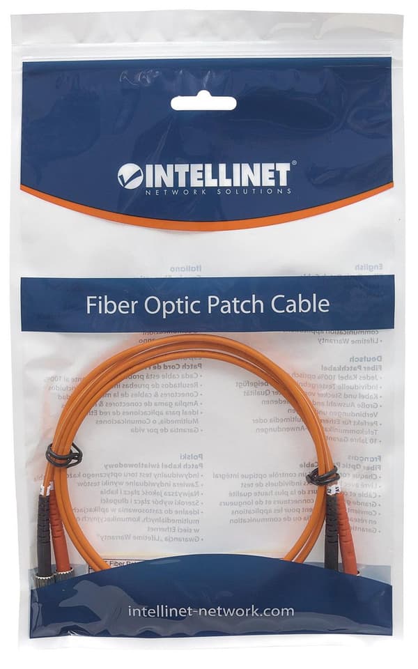 Intellinet fiberoptisk patchkabel 62,5µ patchkabel duplex ST/S - ST/S 2,0 m