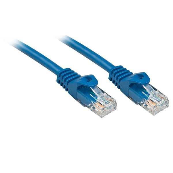 Lindy Basic - Patch-kabel - RJ-45 (M) til RJ-45 (M) - 7,5 m - UTP - CAT 6 - Støbt, ingen krog - Blå (48176)