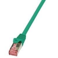 LogiLink patchkabel, kat. 6, S/FTP, 5,0 m, grønt afskærmet (PIMF), 4 x 2 AWG 27/7, opgave: 1:1, kobbertråd, - 1 vare (CQ2075S)