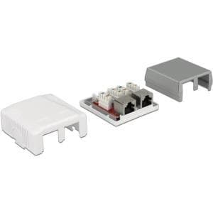 Delock Network Connection Socket 2 Port Cat.6A LSA (86197) Hvid