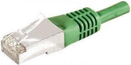 Patchkabel F/UTP, CAT.6a, grøn, 0,5 m Til 10 Gigabit/s, med særlig smal knækbeskyttelse (859547)