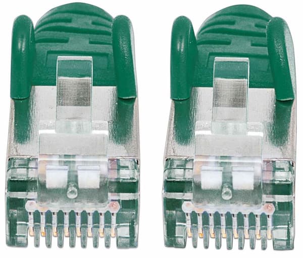 intellinet 740784 netværkskabel Cat7 råkabel med Cat6a stik 100% kobber LS0H 1,5m grøn