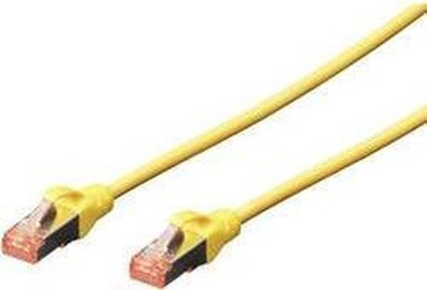 Digitus DK-1644-100/Y RJ45 Netværkskabel, patchkabel CAT 6 S/FTP 10,00 m Gul Halogenfri, Twisted pairs, Snagless, Brandsikker 1 stk.