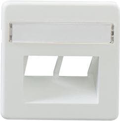 Rutenbeck ZSt UAE Kat. 8/8 rw - Centralplade - med inskriptionsvindue - vinklet - 2 - Pure White, RAL 9010 (13510053)