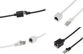 LogiLink patch kabel forlænger Premium, Cat.6A, 1,0 m sort, RJ45 stik - RJ45 fatning, skærmet, - 1 stk (CQX033S)