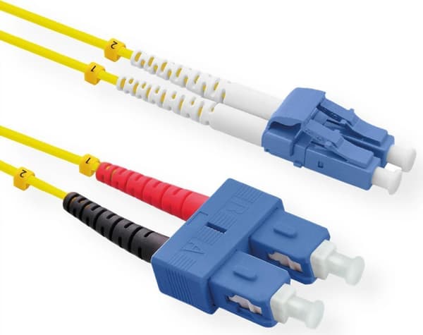 Roline - Patch kabel - LC single mode (M) til SC single mode (M) - 2 m - fiberoptisk - 9/125 mikron - OS2 - halogenfri - gul (21.15.8792)