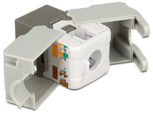 Delock Keystone RJ45-stik > LSA-værktøjsfri Cat.6 UTP grå