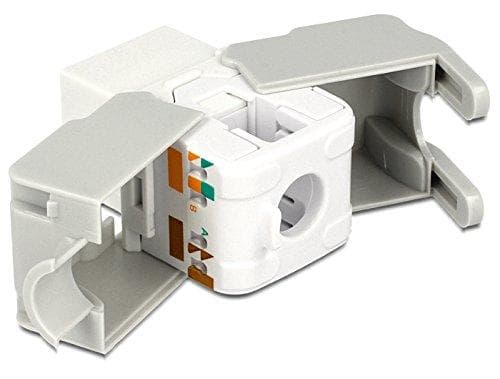 Delock Keystone RJ45-stik > LSA-værktøjsfri Cat.6 UTP hvid