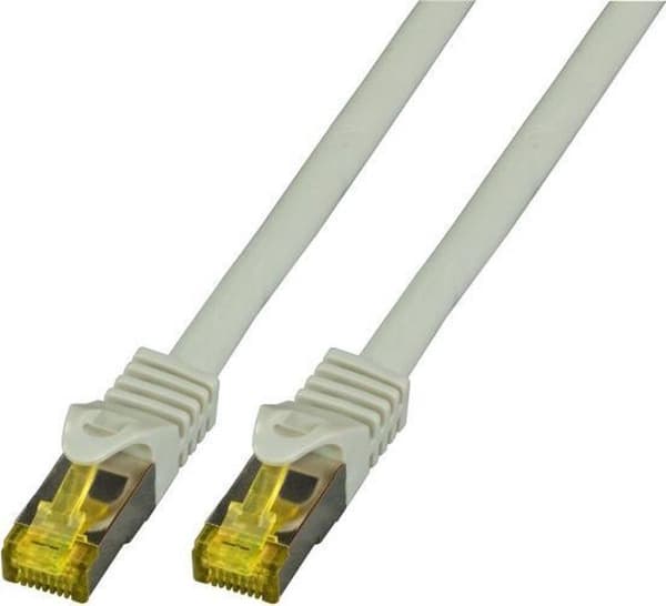 EFB Elektronik MK7001.1G RJ45 Netværkskabel, patchkabel CAT 6a (løst kabel CAT 7) S/FTP 1,00 m Grå Brandsikker, Halogenfri, Snagless, Guldbelagt