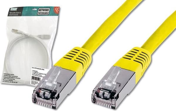 Digitus Patch-kabel, SFTP, CAT5E, 5M, gul nätverkskabel Gul
