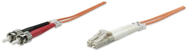 Intellinet - Patch-kabel - ST multi-mode (M) - LC multi-mode (M) - 1,0m - fiberoptisk - 50/125 mikron (470360)