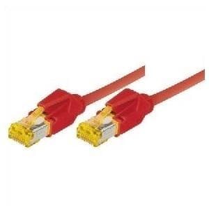 Patch-kaapeli S/FTP, PiMF, Cat 6a, punainen, 0,5 m, 10 Gigabit/s, halogeeniton, Draka-kaapelilla ja Hirose-liittimillä TM31 (aiempi nimitys S/STP) (72