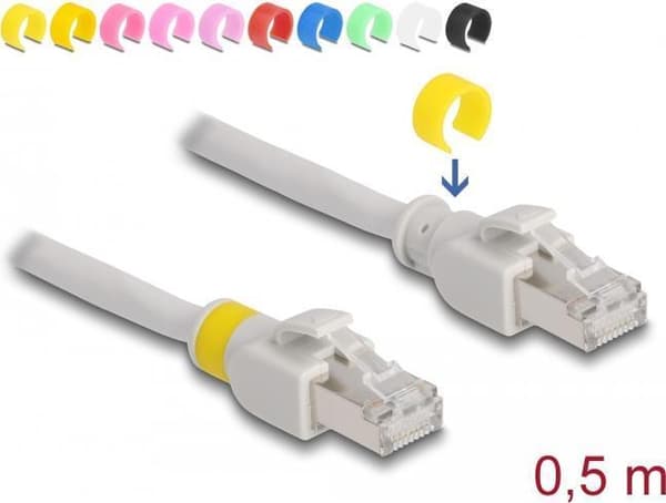 DeLOCK 80117 verkkokaapeli harmaa 0,5 m Cat6a S/FTP (S-STP) (80117)