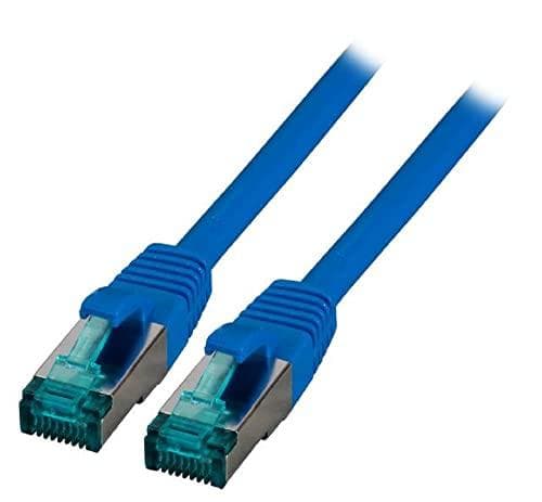 EFB RJ45 Patch Kabel S/FTP Kat.6A LSZH 0,15 m Blå