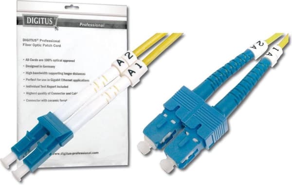 Digitus DK-2932-02 Fiberoptisk kabel 2 m LC SC Gul