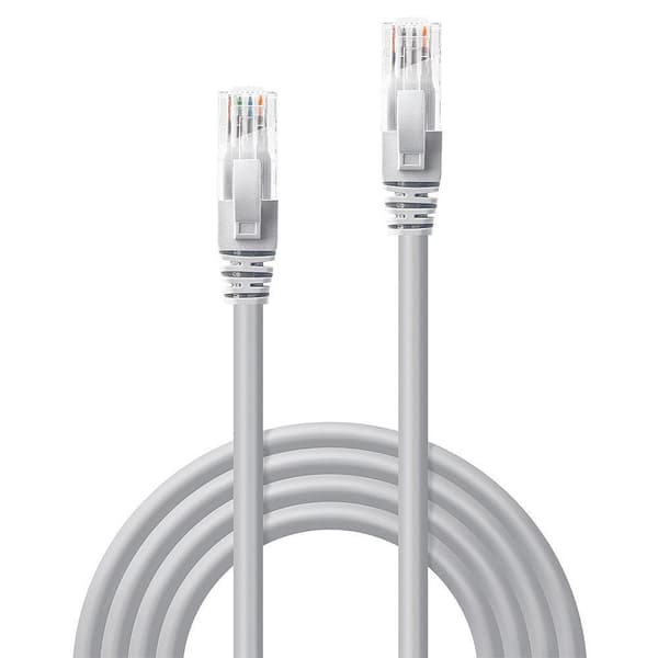 Lindy - Patch Cable - RJ-45 (M) - RJ-45 (M) - 30cm - UTP - CAT 6 - puristettu, säikeinen, sileä - Harmaa (48000)