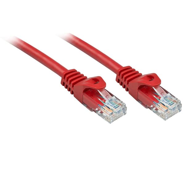 Lindy Basic - Patch-kabel - RJ-45 (M) - RJ-45 (M) - 30 cm - UTP - CAT 6 - presset, glat - Rød (48180)