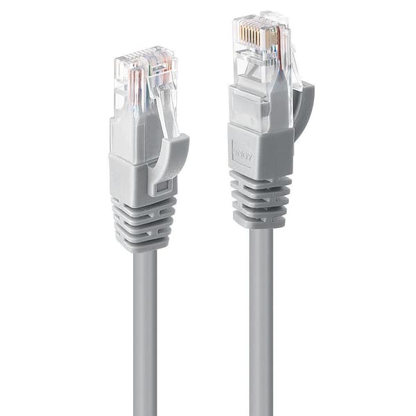LINDY 48004 RJ45 Netværkskabel, patchkabel CAT 6 U/UTP 3,00 m Grå 1 stk.