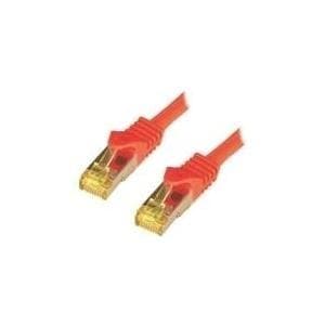M-CAB - Patch -kaapeli - RJ-45 (M) - RJ-45 (M) - 50cm - SFTP, PiMF -Cat.7 raakakaapeli - puristettu, sileä, halogeeniton - punainen (3734)