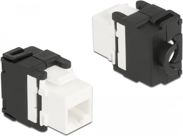 Delock - Keystone Jack - 180° - RJ-45, LSA - valkoinen (87034)
