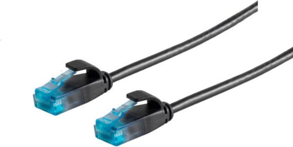 S-Conn 08-22025 U/UTP (UTP) Sort 1m Cat6 netværkskabel (08-22025)
