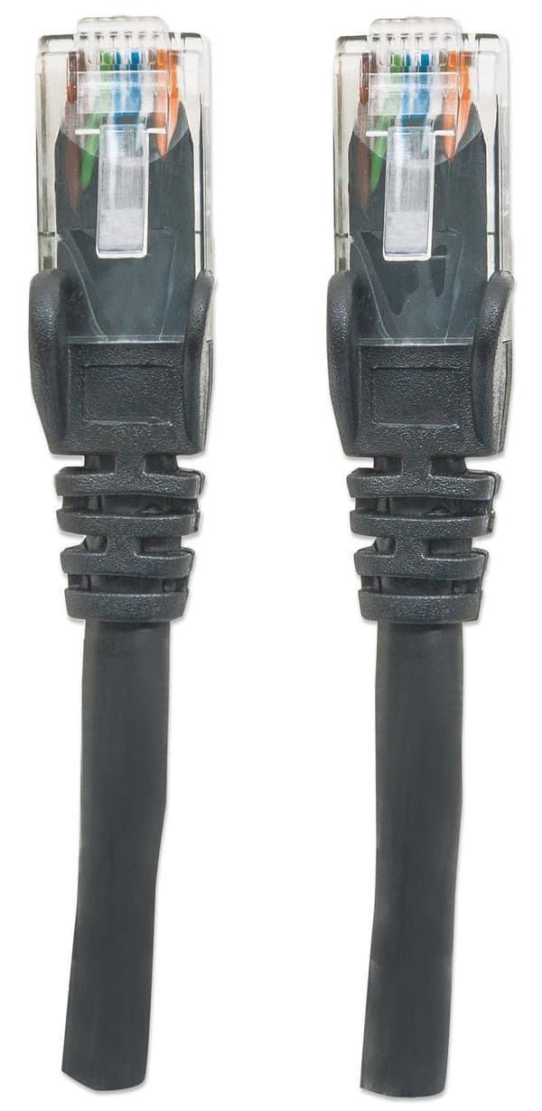 Intellinet - Patch ledning - RJ-45 (M) til RJ-45 (M) - 1,5 m - UTP - CAT 6 - støbt, uden krog - sort