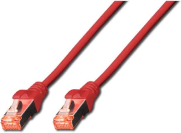Digitus DK-1644-005/R - Netværkskabel - RJ45 - 0,5 m - Rød