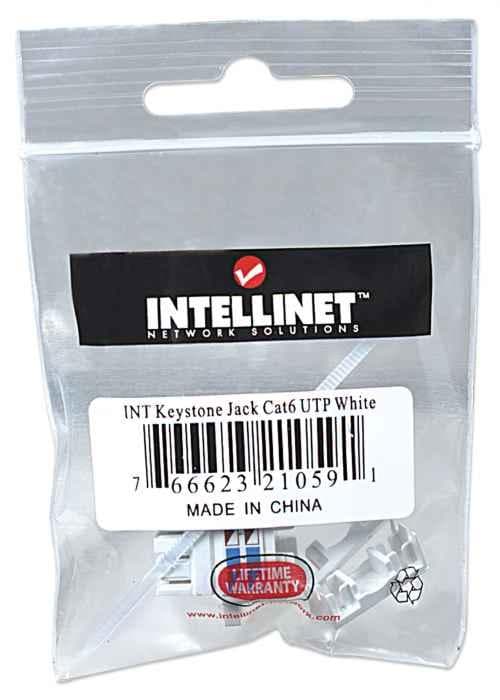 Intellinet - Modulär ingång - RJ-45 - vit (210591)