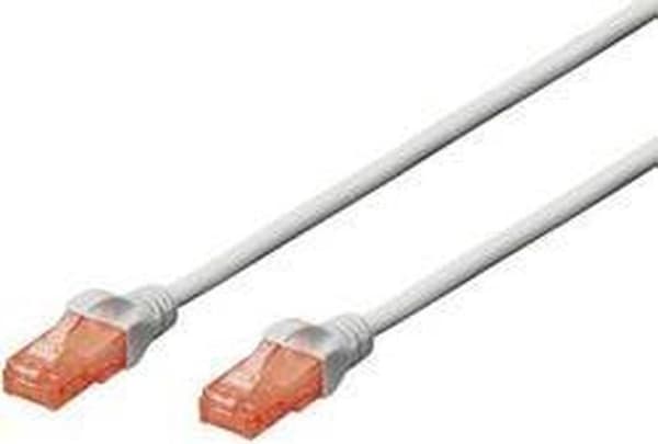 Digitus DK-1617-0025 RJ45 Nätverkskabel, patchkabel CAT 6 U/UTP 25,00 cm Grå Halogenfri, Tvinnade par 1 st.