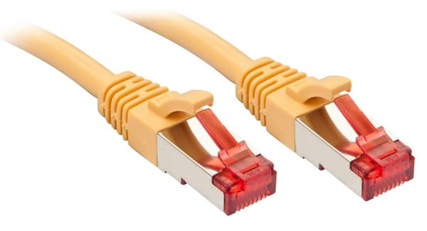 Lindy - Patch Cable - RJ-45 (M) - RJ-45 (M) - 1,0 m - SFTP, PiMF - CAT 6e - Valettu, ei koukkua - keltainen (47762)