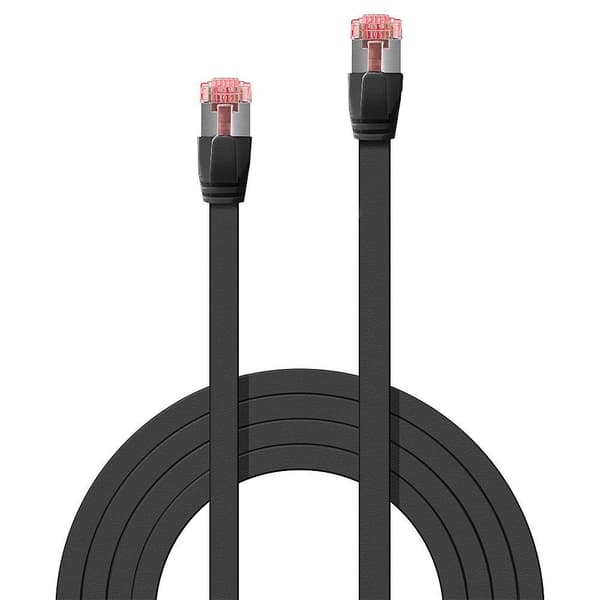 Lindy - Patch Cable - RJ-45 (M) - RJ-45 (M) - 1,0 m - U/FTP - CAT 6 - ilman koukkua, litteä - Musta (47571)
