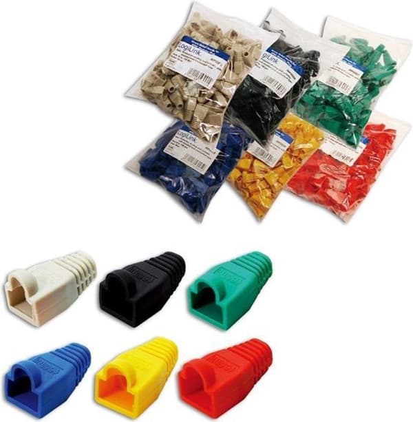 LogiLink MP0008 Leddet beskyttelseshylster til RJ45 Blue 100 stk.