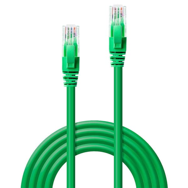 LINDY 48048 RJ45 Netværkskabel, patchkabel CAT 6 U/UTP 2,00 m Grøn Snagless 1 stk.