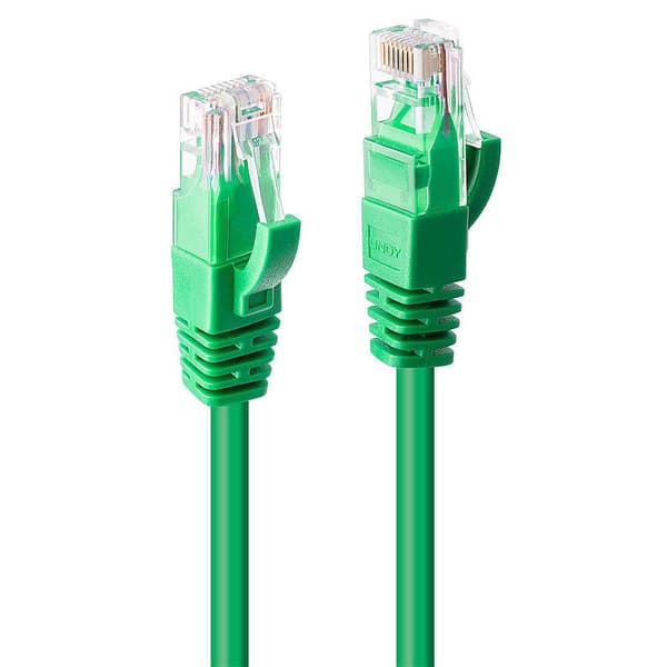 LINDY 48048 RJ45 Netværkskabel, patchkabel CAT 6 U/UTP 2,00 m Grøn Snagless 1 stk.