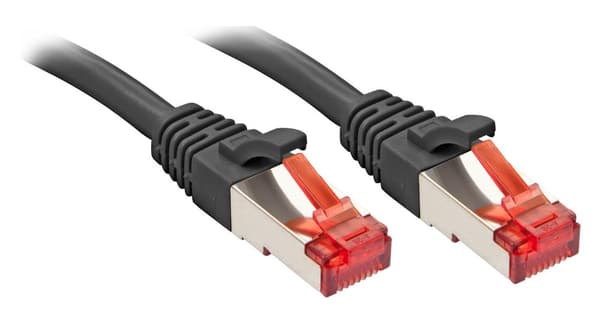 LINDY 47775 RJ45 Nätverkskabel, patchkabel CAT 6 S/FTP 30,00 cm Svart 1 st.