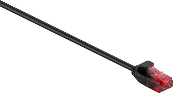 U/UTP CAT6 Gigabit ohut verkkokaapeli / musta - 7,5 metriä